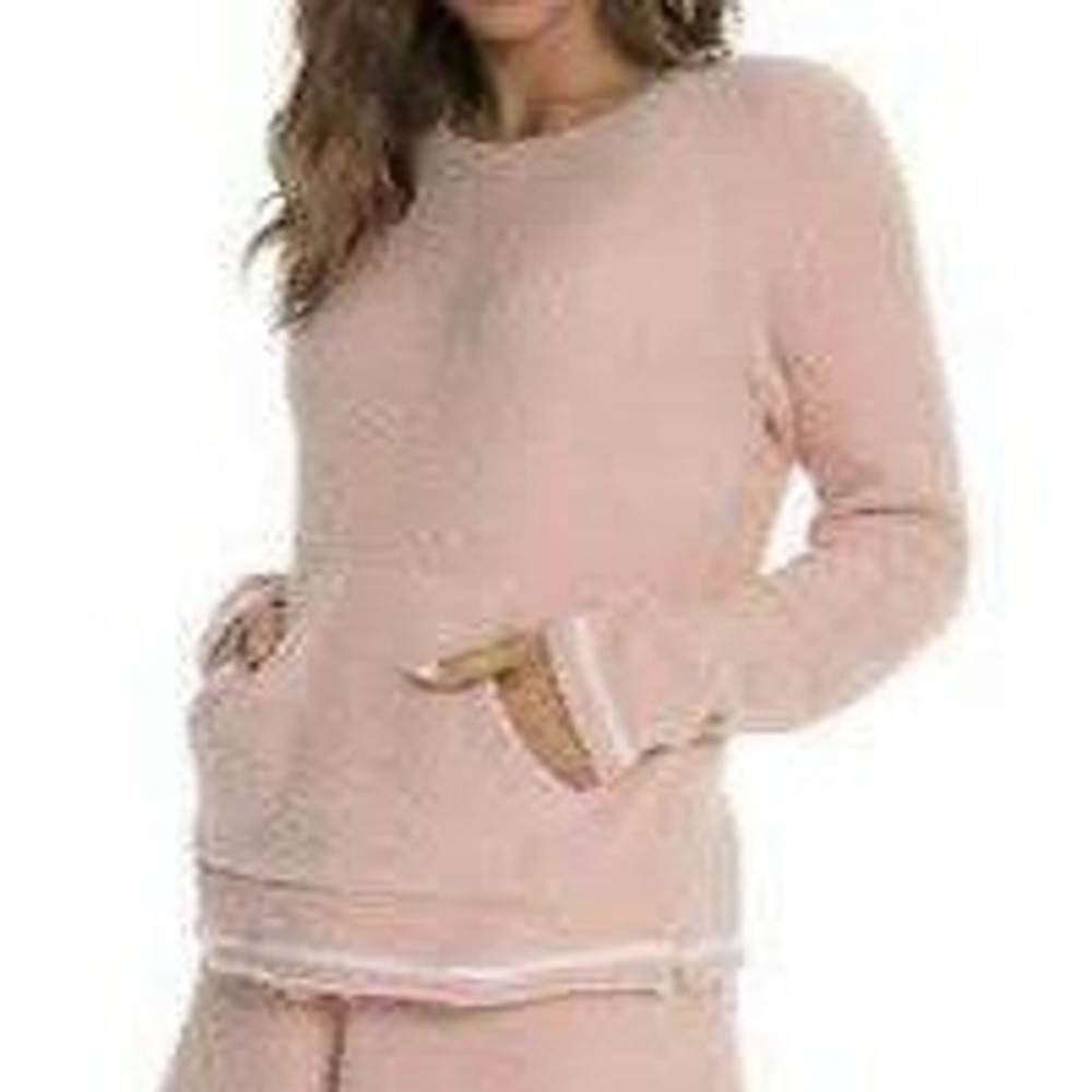 Barefoot Dreams CozyChic Lite Pink Stripe Kangaroo Pocket Sweater BD

 Mens‎ M